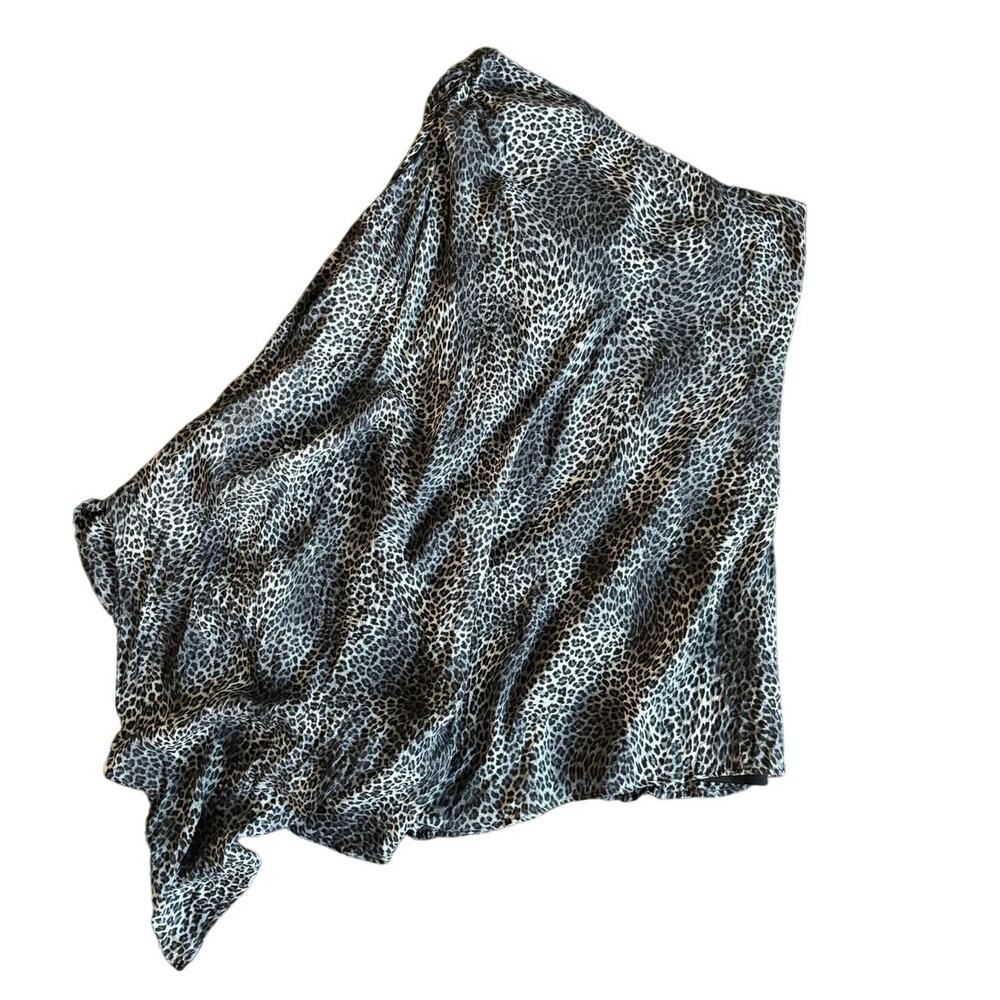 100% Silk Vintage Guess Animal Print Cape Dress